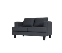 3tlg. Sofa-Set mit hochwertigem Polster und stabilem Gestell - Dunkelgrau