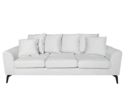 3tlg. Sofa-Set mit Kissen - Hellgrau