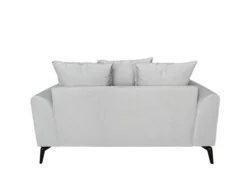 3tlg. Sofa-Set mit Kissen - Hellgrau