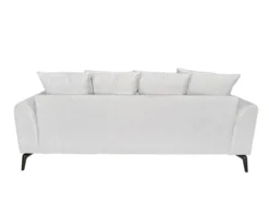 3tlg. Sofa-Set mit Kissen - Hellgrau