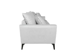 3tlg. Sofa-Set mit Kissen - Hellgrau