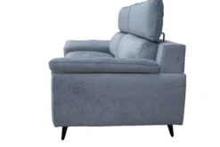2tlg. Sofa-Set - Samtstoff in Grau