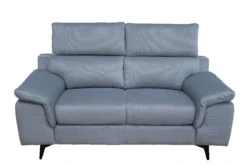 2tlg. Sofa-Set - Samtstoff in Grau