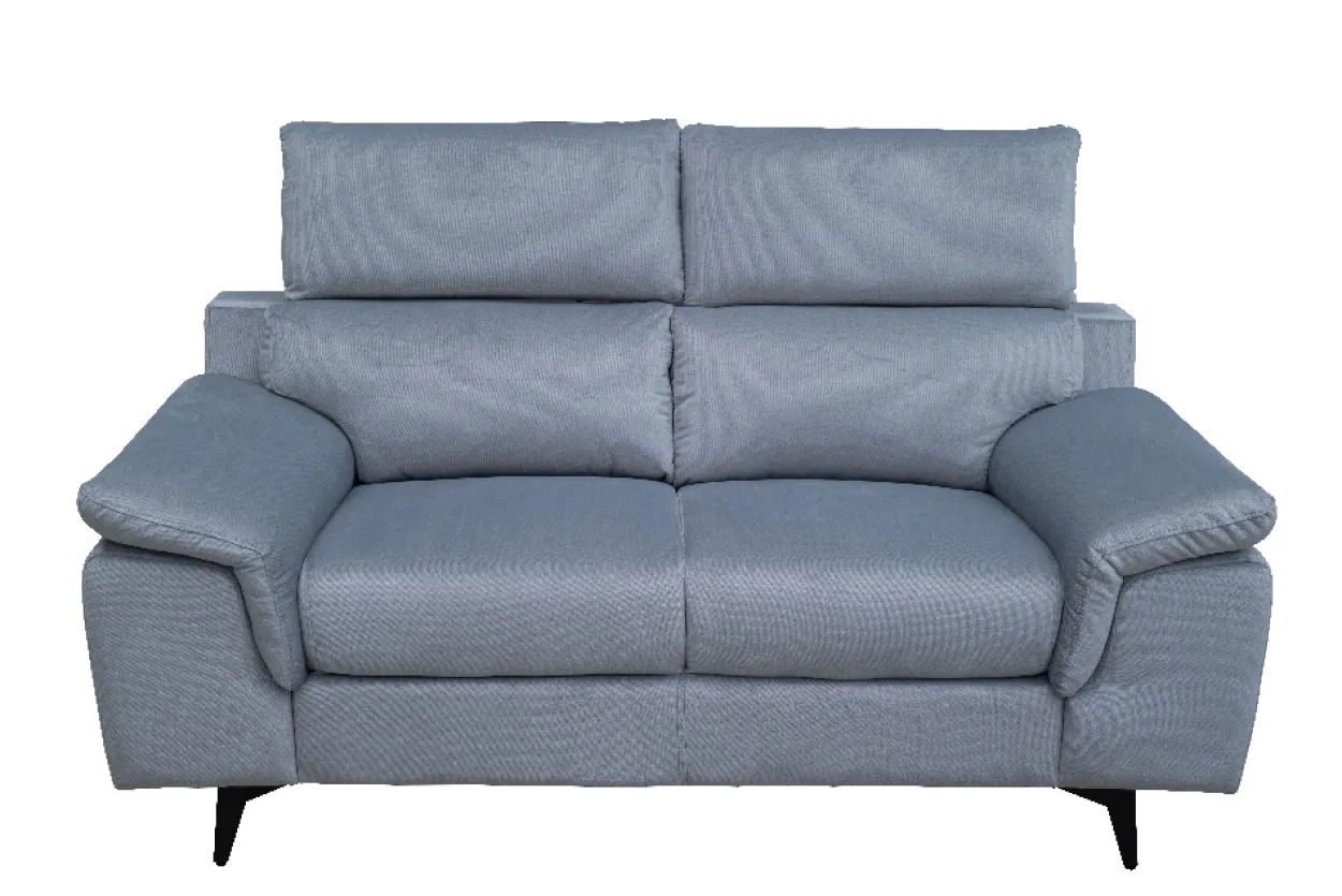 2tlg. Sofa-Set - Samtstoff in Grau