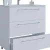 2-tlg. Stand-Badblock "Badinos 3 Schubfächer" 60cm Weiß