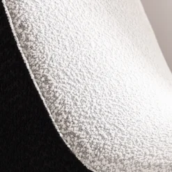 2tlg. Tatami-Sessel mit Hocker -Schwarz/Weiß