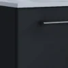 3-tlg. Waschplatz 80cm 2 Schubfächer | Mit Spiegelschrank Schwarz