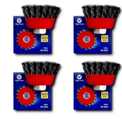 Topfbürste Drahtbürste 100mm Bürste gezopft Winkelschleifer 1x