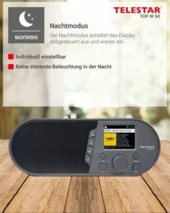 TOP IR 50 Anthrazit – Kompaktes Internetradio mit Fernbedienung