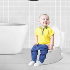 Töpfchen Kinder mit Musik Kindertoilette grau ab 18 Monate Training