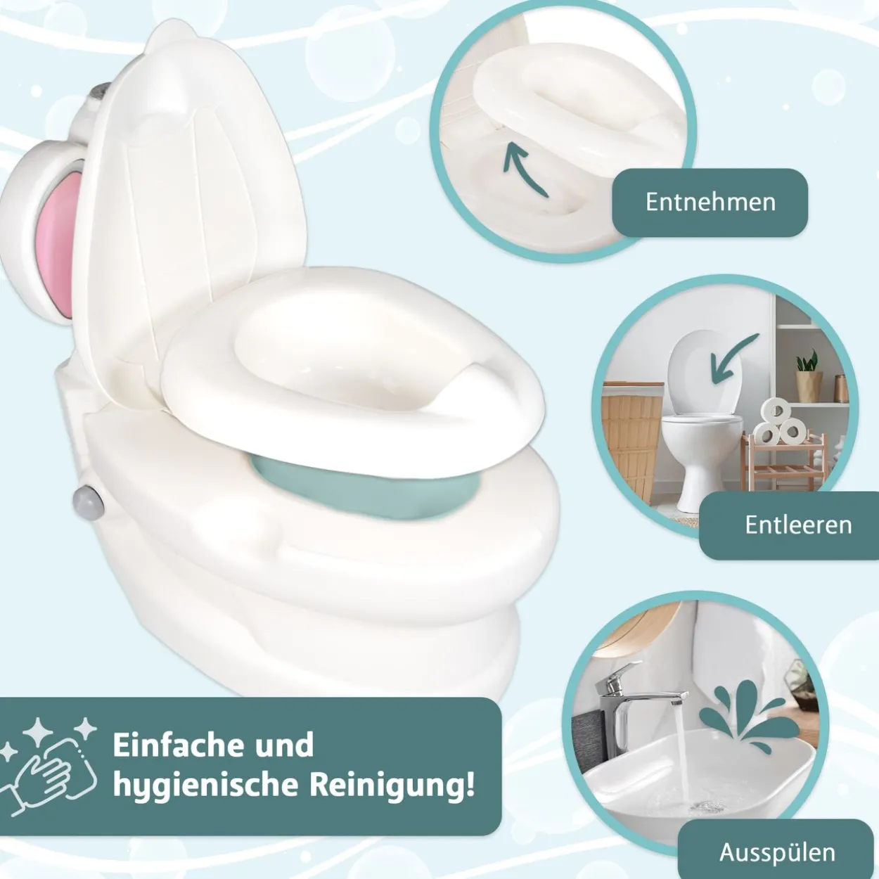 Töpfchen mit Spülgeräusch Elefant, Kindertoilette