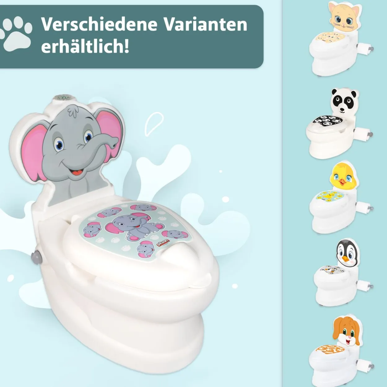 Töpfchen mit Spülgeräusch Elefant, Kindertoilette