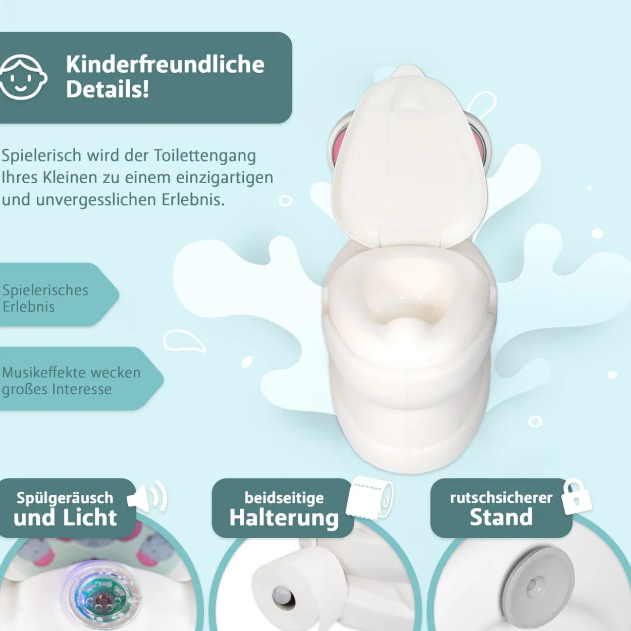 Töpfchen mit Spülgeräusch Elefant, Kindertoilette