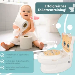 Töpfchen mit Spülgeräusch Katze, Kindertoilette
