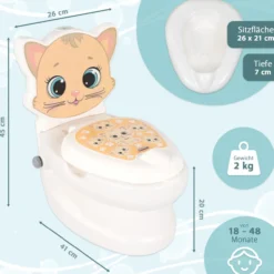 Töpfchen mit Spülgeräusch Katze, Kindertoilette