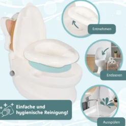 Töpfchen mit Spülgeräusch Katze, Kindertoilette
