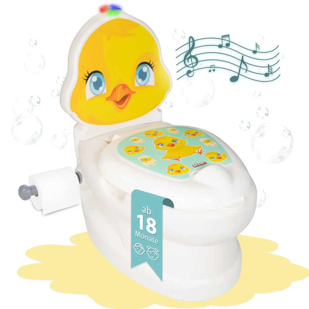 Töpfchen mit Spülgeräusch Küken, Kindertoilette