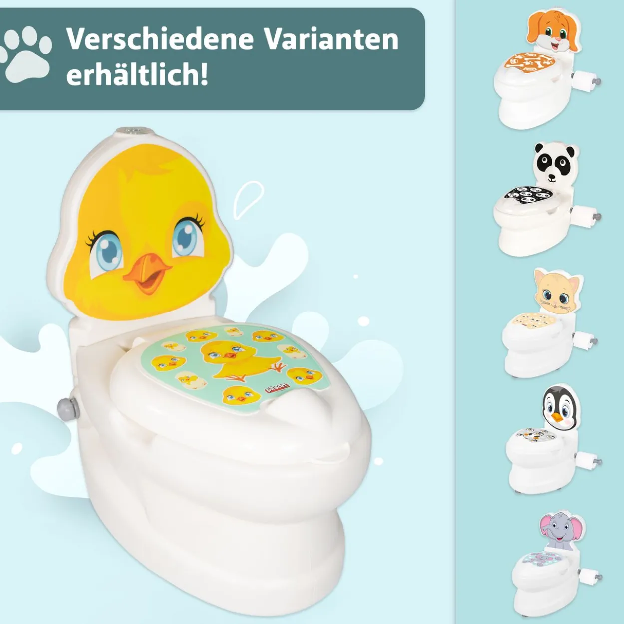 Töpfchen mit Spülgeräusch Küken, Kindertoilette