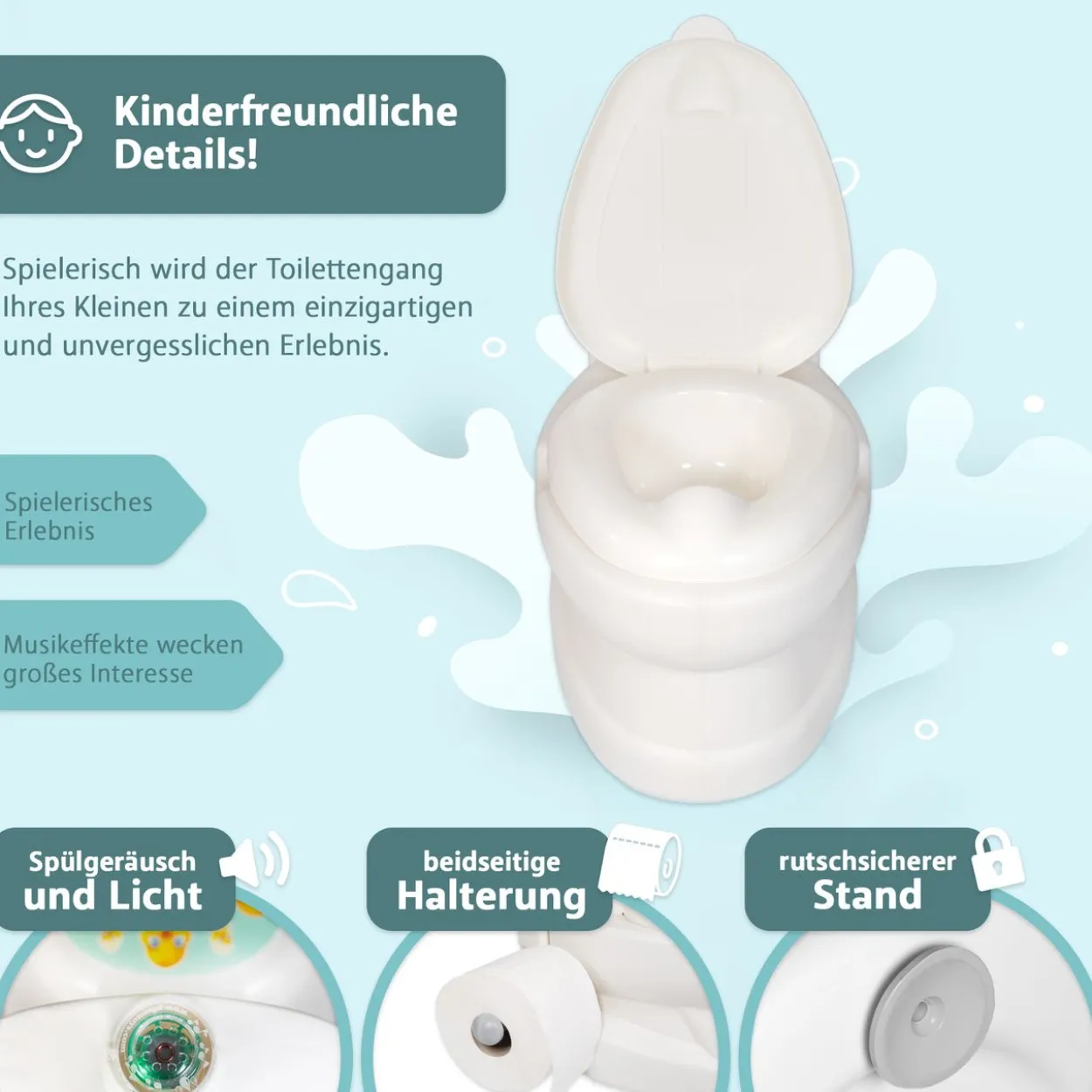 Töpfchen mit Spülgeräusch Küken, Kindertoilette