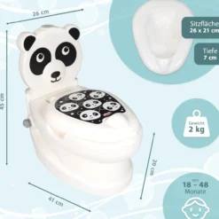 Töpfchen mit Spülgeräusch Panda, Kindertoilette