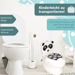 Töpfchen mit Spülgeräusch Panda, Kindertoilette