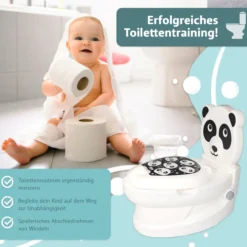Töpfchen mit Spülgeräusch Panda, Kindertoilette
