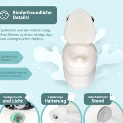 Töpfchen mit Spülgeräusch Panda, Kindertoilette