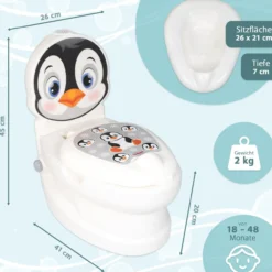 Töpfchen mit Spülgeräusch Pinguin, Kindertoilette