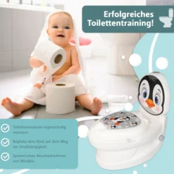 Töpfchen mit Spülgeräusch Pinguin, Kindertoilette