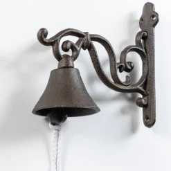 Traditionelle Gusseisen-Türglocke - klassisch, ca. 16 x 17 cm