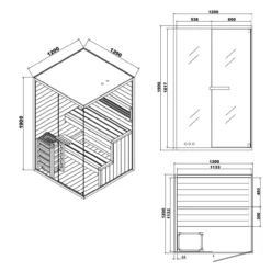 Traditionelle Sauna SHADOW - M