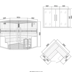 Traditionelle Sauna SHADOW - XL BIG
