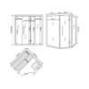 Traditionelle Sauna SKYLINE XL - 150 x 150 cm