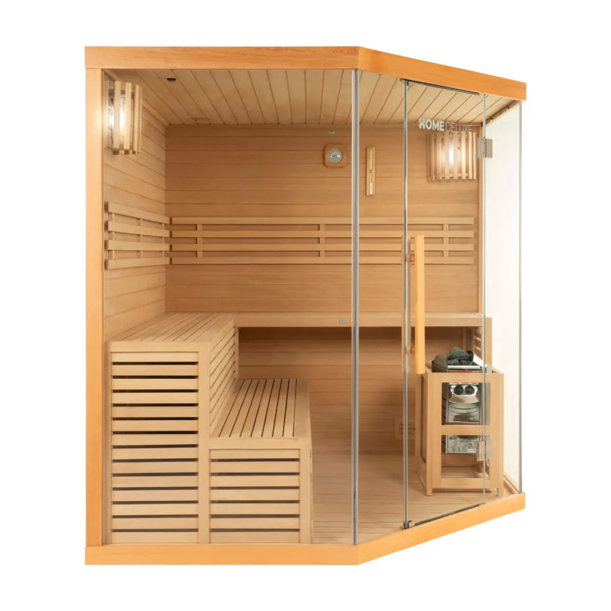 Traditionelle Sauna SKYLINE XL BIG 200 x 200 cm