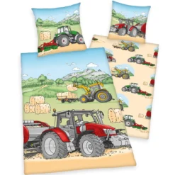 Traktor Bettwäsche Größe 80x80 + 135x200 cm