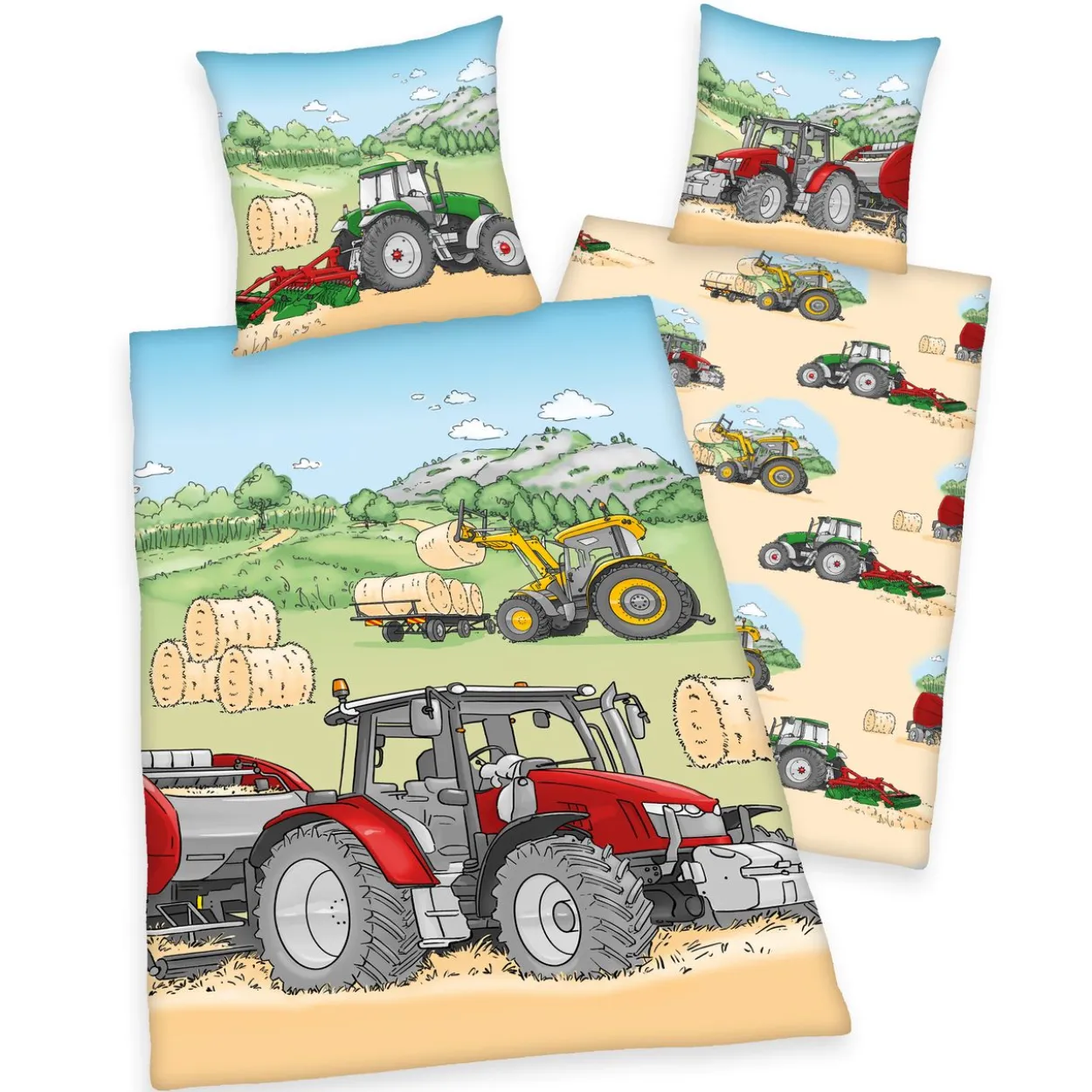 Traktor Bettwäsche Größe 80x80 + 135x200 cm