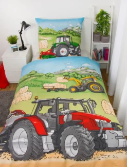 Traktor Bettwäsche Größe 80x80 + 135x200 cm