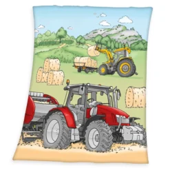 Traktor Fleecedecke Größe 130x160 cm