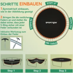 Trampolinsprungtuch Sprungtuch für Trampolin, Ø323 cm, Sprungmatte