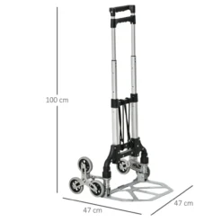 Transportkarre mit 6-Rollen, Alu Treppensteiger, Faltbar, max. 70 kg