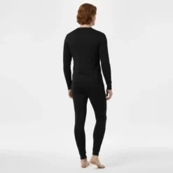 Trends4Cents Gaubert Herren Thermo-Unterwäsche Set , Größe XXL – mit Merinowolle Schwarz
