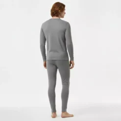 Trends4Cents Gaubert Herren Thermo-Unterwäsche Set , Größe M – mit Merinowolle Grau