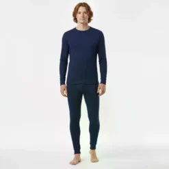 Trends4Cents Gaubert Herren Thermo-Unterwäsche Set , Größe XL – mit Merinowolle Navy