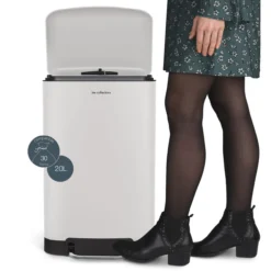 Tret-Abfalleimer 20L , N°528, Weiß