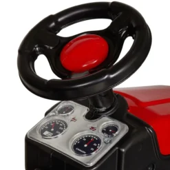 Trettraktor rot mit Anhänger, Traktor zum draufsitzen, Kinder Traktor ab 3 Jahre