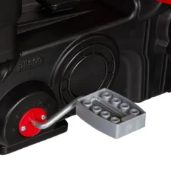 Trettraktor rot mit Anhänger, Traktor zum draufsitzen, Kinder Traktor ab 3 Jahre