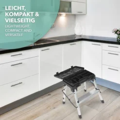 Trittleiter zweistufig mit Werkzeugbox