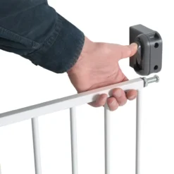 Türschutzgitter 'Easy Step', Metall Schutzgitter weiß, extra hoch, variable Breite 60-97cm