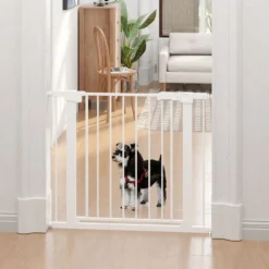 Türschutzgitter, Treppengitter, 75-96 cm Hundegitter ohne Bohren, Stahl