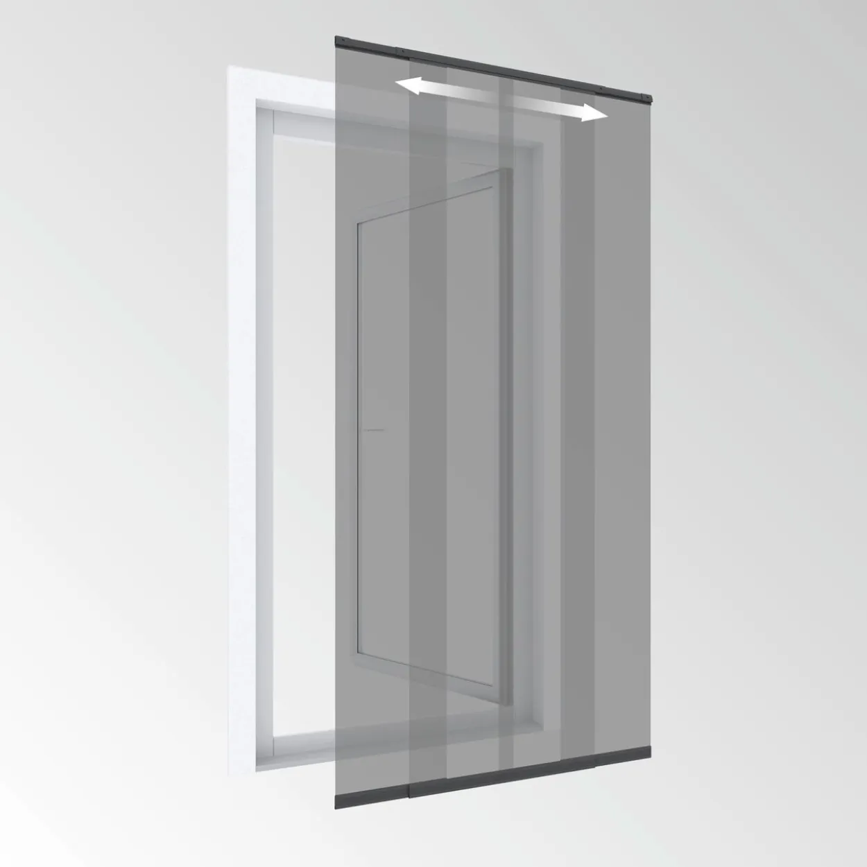 Türvorhang Teleskop 120cm anthrazit